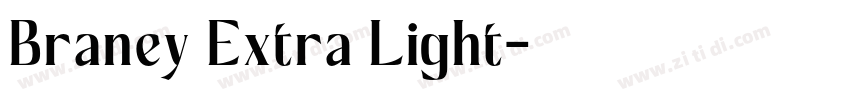 Braney Extra Light字体转换